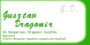 gusztav dragomir business card